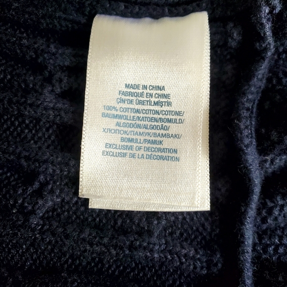 Ralph Lauren Navy Blue Cable Knit Baby's Cardigan size 6M - Picture 3 of 8